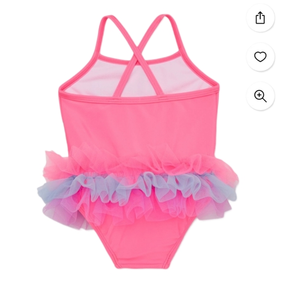 Wonder Nation Unicorn Tutu Swimsuit Size 0-3 New Without Tag - Picture 2 of 4